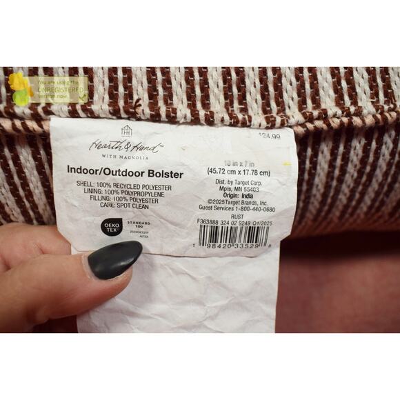 Hearth & Hand with Magnolia 7x18" Broken Stripe Indoor/Outdoor Bolster Pillow* - Picture 3 of 5